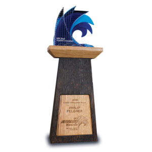 Trophy for Phil Felgner, Ph.D., who received the special COVID-19 Response Award
