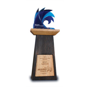 Trophy for Sunil Gandi, Ph.D., who received the Entrepreneurial Leader of the Year Award