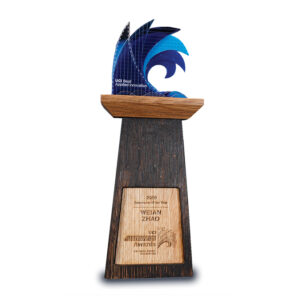 Trophy for Weian Zhao, Ph.D., who received the Innovator of the Year Award