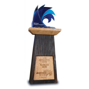 Trophy for Yoonjin Won, Ph.D., who received the Emerging Innovation/Early Career Innovator of the Year Award